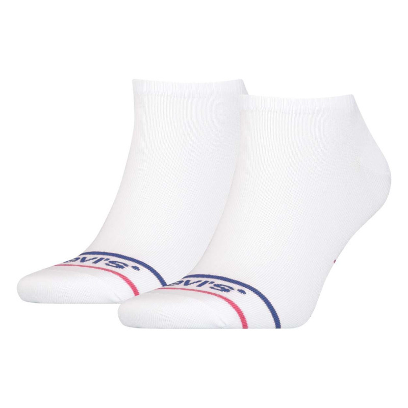 Levi's® - Lot De 2 Paires De Chaussettes Basses Blanc En Coton Mélangé Unies - Blanc Levi's® - Lot De 2 Paires De Chaussettes Basses Blanc En Coton Mélangé Unies - Blanc