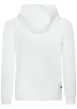 Thumbnail Sweat à capuche blanc en coton uni avec logo floqué coupe droite à manches longues - Image 2