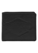 Thumbnail Portefeuille en cuir noir uni format italien et marque embossée