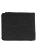 Thumbnail Portefeuille en cuir noir uni format italien et marque embossée - Image 2