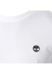 Thumbnail T-shirt blanc en coton biologique uni avec logo brodé coupe slim fit col rond à manches courtes - Image 6