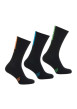 Thumbnail Lot de 3 paires de chaussettes hautes noires brodées en mutlicolore