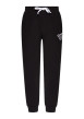 Thumbnail Pantalon jogging noir en coton uni avec gros logo brodé coupe slim