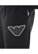 Thumbnail Pantalon jogging noir en coton uni avec gros logo brodé coupe slim - Image 2