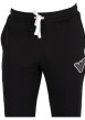 Thumbnail Pantalon jogging noir en coton uni avec gros logo brodé coupe slim - Image 3