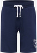 Thumbnail Short de jogging 2 poches marine uni en coton mélangé avec logo blanc