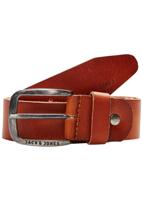 Ceinture camel unie en cuir de buffle