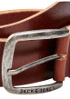 Thumbnail Ceinture Paul en cuir marron unie avec boucle carrée en métal - Image 6