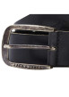 Thumbnail Ceinture Paul en cuir noire unie avec nom de la marque gravé sur la boucle - Image 5