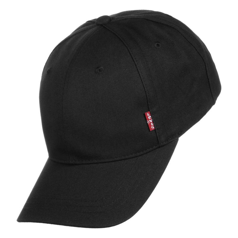 Levi's® Acc. - Casquette Dad Cap Noire En Coton Unie Et Ajustable à L'aide D'un Clip - Noire