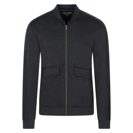 Veste zippée style bombers marine chiné à...