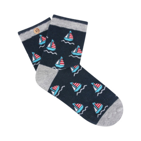 Chaussettes hautes noires fantaisie avec une...