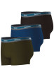 Thumbnail Lot de 3 Boxers en coton multicolores unis avec une coupe fermée - Image 3