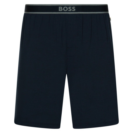 Short de pyjama marine uni coupe droite fluide...