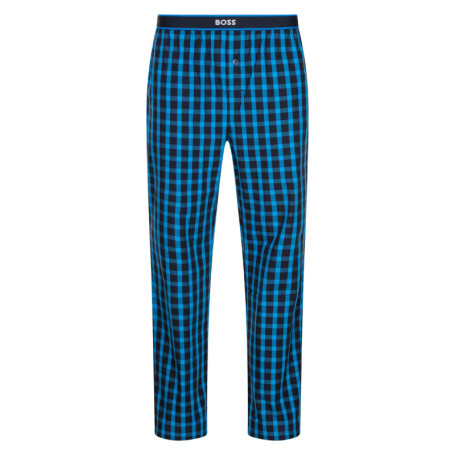 Pantalon de pyjama bleu en coton à carreaux...