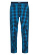 Thumbnail Pantalon de pyjama bleu en coton à carreaux coupe droite fluide