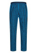 Thumbnail Pantalon de pyjama bleu en coton à carreaux coupe droite fluide - Image 2