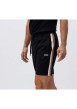Thumbnail Pyjama short noir en coton uni avec bande bicolore coupe droite - Image 3
