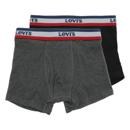 Boxer noir et gris avec une bande élastiquée...