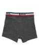 Thumbnail Boxer noir et gris avec une bande élastiquée bleue blanche et rouge à la taille - Image 3