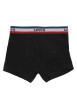 Thumbnail Boxer noir et gris avec une bande élastiquée bleue blanche et rouge à la taille - Image 4