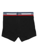 Thumbnail Boxer noir et gris avec une bande élastiquée bleue blanche et rouge à la taille - Image 5