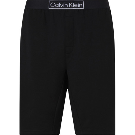 Short de pyjama noir avec bande élastiquée et...