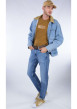 Thumbnail Ceinture en cuir marron uni avec une boucle en métal noir embossé ""Levi's"" - Image 2