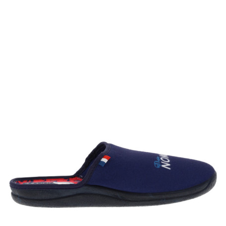 Pantoufles ouvertes style mules marines à...