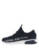 Thumbnail Baskets Running bleu marine slip-on avec logo sur les côtés et talon semi-compensé - Image 3