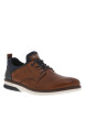 Thumbnail Baskets basses style derbies noisette avec des lacets ronds marron et blancs - Image 4