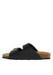Thumbnail Mules noires avec talon plat à double boucle à ardillon - Image 3