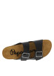 Thumbnail Mules noires avec talon plat à double boucle à ardillon - Image 5