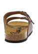 Thumbnail Mules marron avec talon plat à double boucle à ardillon - Image 4