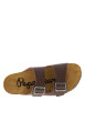 Thumbnail Mules marron avec talon plat à double boucle à ardillon - Image 5
