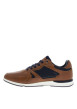 Thumbnail Baskets basses cognac en cuir avec talon plat à lacets plats - Image 3