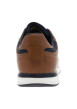 Thumbnail Baskets basses cognac en cuir avec talon plat à lacets plats - Image 4