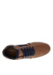 Thumbnail Baskets basses cognac en cuir avec talon plat à lacets plats - Image 5