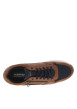 Thumbnail Baskets basses en cuir marrons avec talon plat et lacets plats marine - Image 5