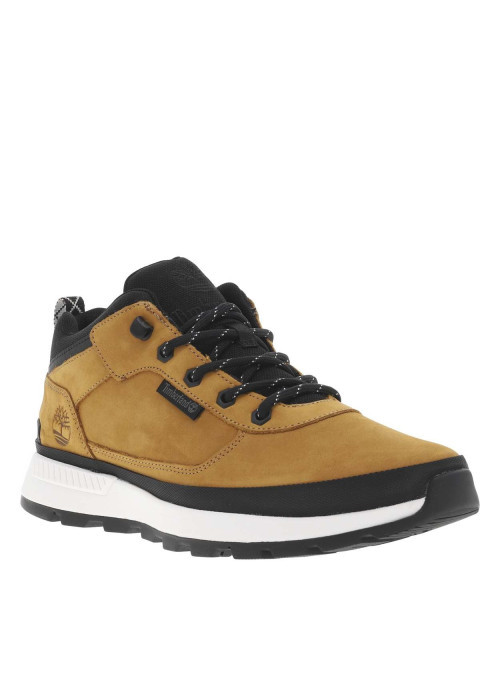 Boots en cuir nubuck miel avec une languette...