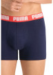 Thumbnail Lot de 2 boxers classiques marine et gris en coton avec taille élastiquée - Image 4