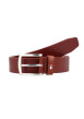 Thumbnail Ceinture camel en cuir unie avec extrémité en pointe - Image 2