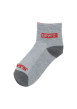 Thumbnail Chaussettes basses fantaisie grise et anthracite à logo all over, lot de 6 paires - Image 4