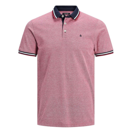 Polo pour homme rose en coton avec une coupe...