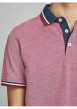 Thumbnail Polo pour homme rose en coton avec une coupe droite et logo brodé sur la poitrine - Image 8