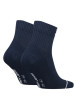 Thumbnail Lot de 2 paires de chaussettes basses en coton biologique marine unies coupe mi-haute nom sous le pied - Image 3