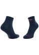 Thumbnail Lot de 2 paires de chaussettes basses en coton biologique marine unies coupe mi-haute nom sous le pied - Image 5