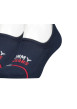 Thumbnail Lot de 2 paires de chaussettes basses en coton biologique marine unies avec logo à l'avant - Image 3