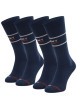 Thumbnail Lot de 2 paires de chaussettes hautes en coton biologique marine unies avec une coupe haute - Image 2