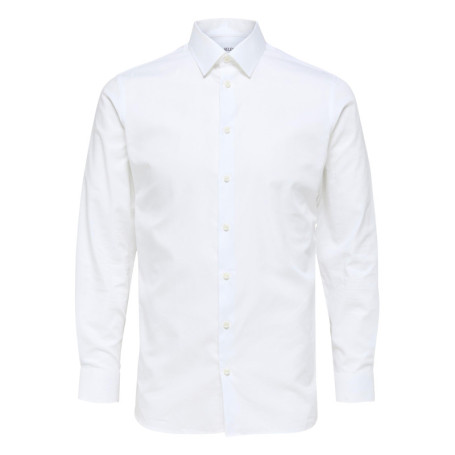 Chemise Methan blanche unie en coton avec un...